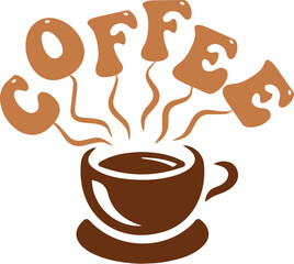 Coffee T-shirt Design Illuatration