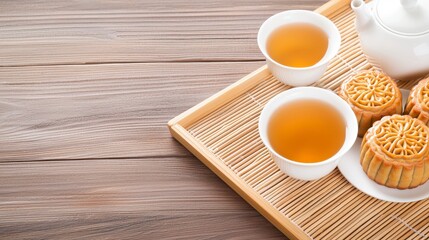 Mooncakes and Tea Still Life (3)