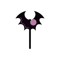 bat wing lollipop vector illustration
