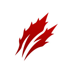bloody claw marks icon vector illustration