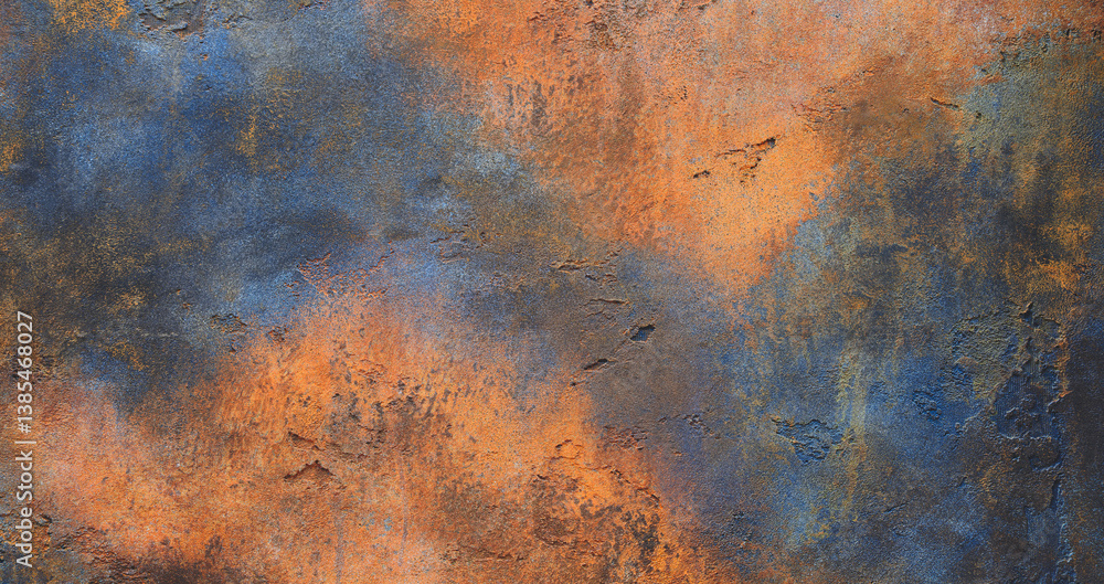 Poster Hand drawn artistic abstract colorful multicolor rough textured designer background for web banners and greetings page templates, background has red and blue base colors