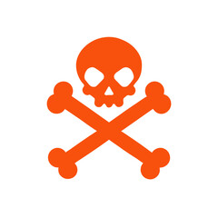 crossed bones halloween icon vector illustration