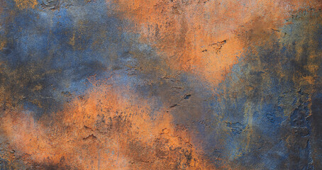 Hand drawn artistic abstract colorful multicolor rough textured designer background for web banners and greetings page templates, background has red and blue base colors