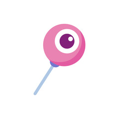 eyeball lollipop vector illustration