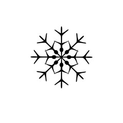 black snowflake illustration