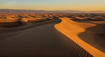 Desert Dunes Golden Hour Scene