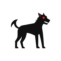 Zombie Dog Icon Vector Illustration
