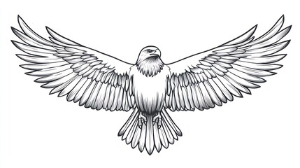 Obraz premium Majestic eagle in flight, artistic rendering