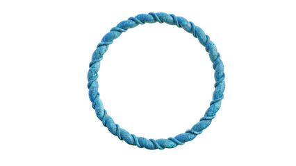 blue wooden wreath circle frame background 3D rendering	