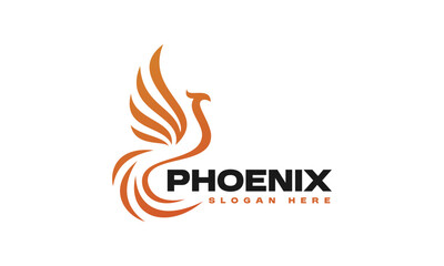 Fototapeta premium phoenix logo vector illustration. luxury phoenix logo template