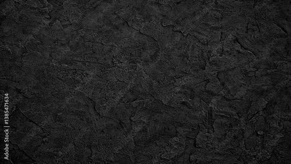 Poster Black background with rough stone texture for design of page templates and web banners