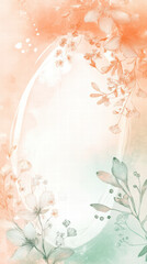 Floral Watercolor Oval Frame: Delicate watercolor floral design featuring an oval frame. Perfect for wedding invitations, greeting cards, or other special occasions.