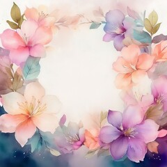 Fototapeta premium beautiful abstract border frame spring colorful azalea flowers with space for copy background, graphic resource