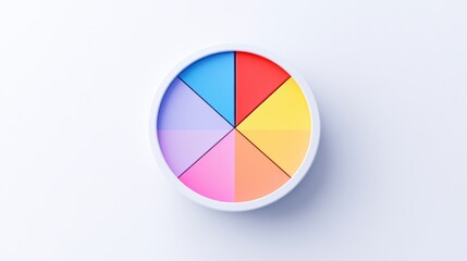 Fototapeta premium Colorful pie chart on white background