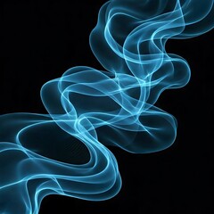 Abstract smoke like shapes in motion on a dark background.