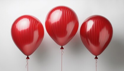 red balloons isolated on white