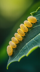 yellow caterpillar on a leaf