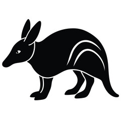 Aardvark silhouette vector illustration Aardvark plans black colour vector, Aardvark silhouette icon, aardvark silhouette black silhouette vector, Aardvark silhouette vector illustration.