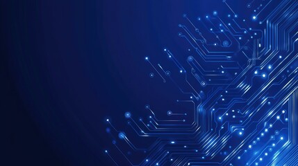 Obraz premium A futuristic circuit technology background pulses with electronic energy, blending sleek digital patterns and glowing circuits, embodying the essence of innovation and cutting-edge digital concepts