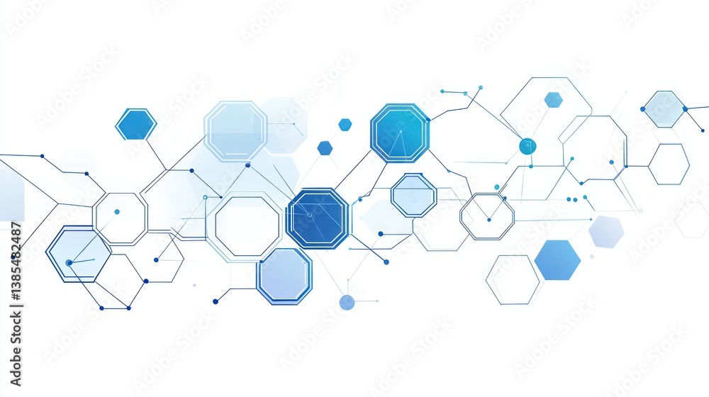 Aufkleber abstract network of hexagons. modern digital design background. ideal for technology presentations