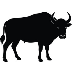 Bison buffalo silhouettes set, large pack of vector silhouette design, isolated white background, Buffalo Silhouette, silhouette or illustration of a cow or buffalo, American bison black silhouette.