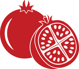 Pomegranate fruit isolated on a white background