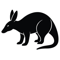 Aardvark silhouette vector illustration Aardvark plans black colour vector, Aardvark silhouette icon, aardvark silhouette black silhouette vector, Aardvark silhouette vector illustration.