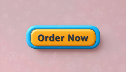 Order Now Button Graphic with Pastel Background and Floral Elements