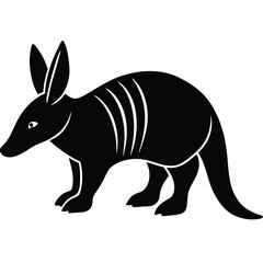 Aardvark silhouette vector illustration Aardvark plans black colour vector, Aardvark silhouette icon, aardvark silhouette black silhouette vector, Aardvark silhouette vector illustration.