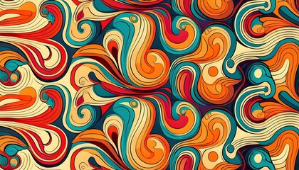 Obraz premium Abstract swirling pattern in warm tones