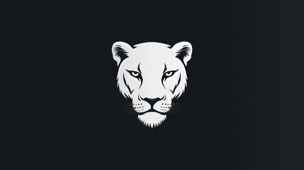 Abstract lioness head graphic design