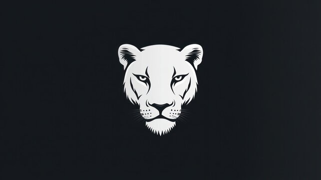 Abstract lioness head graphic design