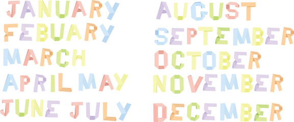 Colorful vector alphabet 