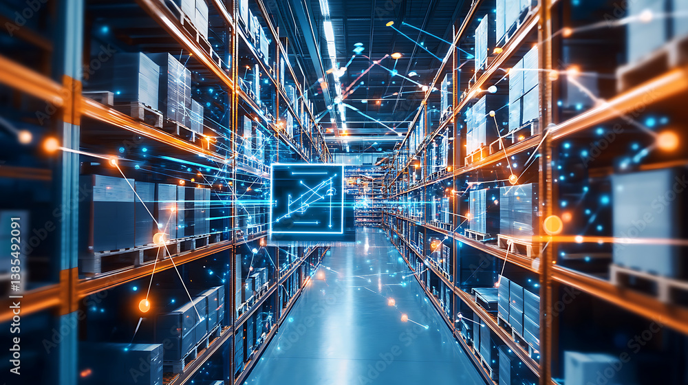 Poster an ai powered system automating supply chain forecasting by analyzing real time market demand and in
