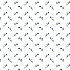 Simple abstract geometric flowers seamless pattern.  Vector hand drawn sketch. black and white. Template for designs, textiles, surface design, fabric