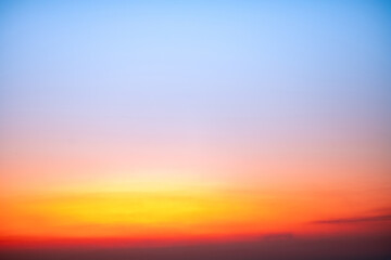Beautiful , luxury soft gradient orange gold clouds and sunlight on the blue sky perfect for the background, take in evening,Twilight, Large size, high definition landscape photo
