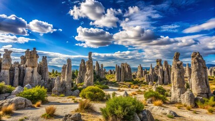 stone forest with blue sky