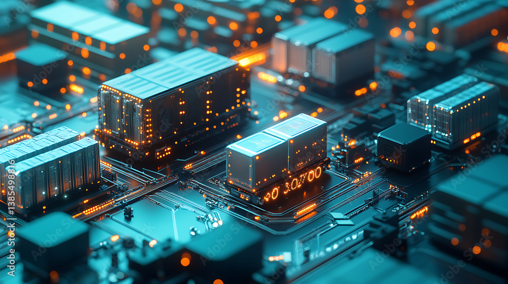 Poster an ai powered system automating supply chain optimization by analyzing real time demand, inventory, 