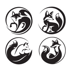 Fox logo icon design vector template
