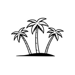 Obraz premium vector illustration of palm trees