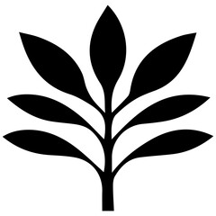 Artistic silhouette summer leaf for stylish illustration ideas