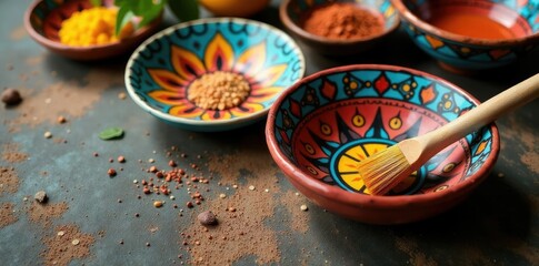 Handmade artisanal brush for talavera pottery, handmade, pottery