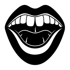 vector illustration of a smile