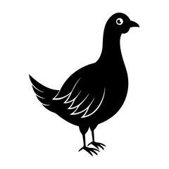 Fototapeta premium Silhouette of a White Dove in Flight Vector Illustration