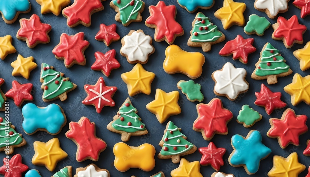 Aufkleber a large table overflowing with an assortment of deliciously baked cookies in various shapes and size