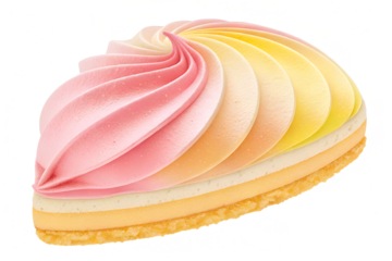 a soft gradient shape with a pastel pink and yellow color png Isolated on white background