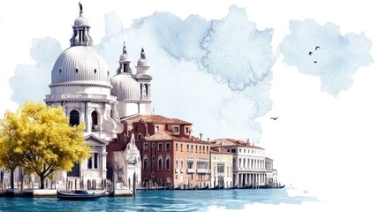Venice Grand Canal with Santa Maria della Salute: Rich Details, Soft Lighting, Sepiatone Aesthetic - Oil Painting Chaos 15