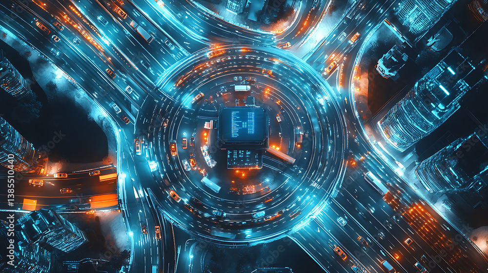 Poster an ai powered system automating traffic management by analyzing real time vehicle flow and congestio