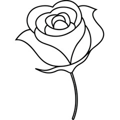 Minimalist Continuous Line Rose Illustration ? Elegant and Simple Floral Art