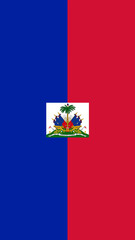 Haitian flag displayed proudly with vibrant colors in a public space during a national celebration